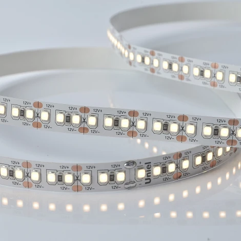 Светодиодная лента Uniel ULS-M16-2835-180LED/m-10mm-IP20-DC12V-17W/m-5M-3000K PROFI катушка в герметичной упаковке