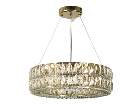 Подвесной светильник Newport 10120 10124+4/S gold (220V, хрусталь, на тросе, круглые, кольцо)