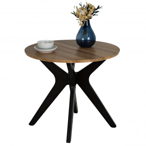 Стол журнальный Сабин 1 дуб вотан/черный Mebelik 009751