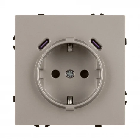 Механизм розетки с USB зарядкой ARL NOBE SCT-NOBE-MUCC-SFPL-CA (230V, 16A) (Arlight,) 061814