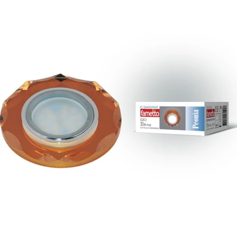 Встраиваемый точечный светильник Fametto Peonia DLS-P105 GU5.3 CHROME/BRONZE (220V, круглые)