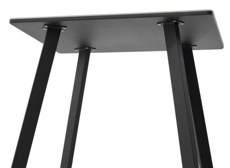 Стол ТИК ТАК 90 цвет Белый мрамор активный, керамика / Черный каркас M-City 64585