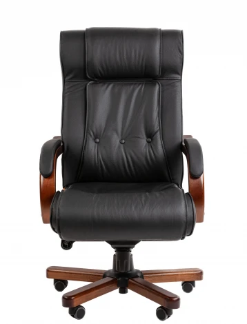 Офисное кресло Chairman 653 Россия черная нат.кожа/экокожа (мультиблок) N 7187703
