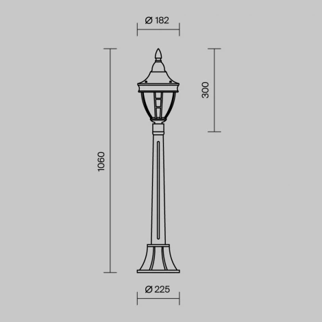Наземный фонарь Maytoni Rivoli O026FL-01B (220V, IP44)