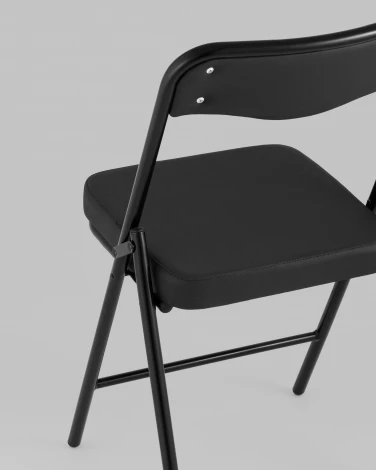 Стул складной Джонни иск.кожа черный, каркас черный матовый Stool Group УТ000043450