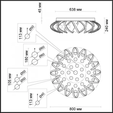 Потолочная люстра Odeon Light Cralli 4030/50CL