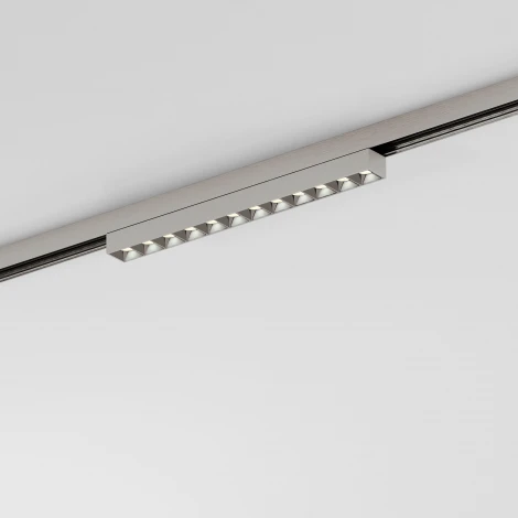 Трековый светильник магнитный светодиодный 10W 48V 3000K (никель) Elektrostandard Line Magnetic 85528/01