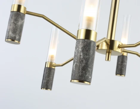Потолочная люстра на штанге с мрамором Ambrella Ceramo Modern LH53353