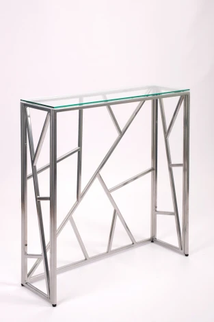 Консольный стол AllConsoles 1054-CS clear серебряный