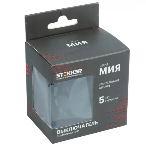 Выключатель диммирующий (механизм) 250В 1200W RSW10-3106-05 черный бархат Stekker Мия 50568