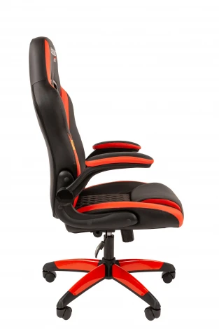 Кресло Chairman game 15 Россия экокожа черный/красный 7213478