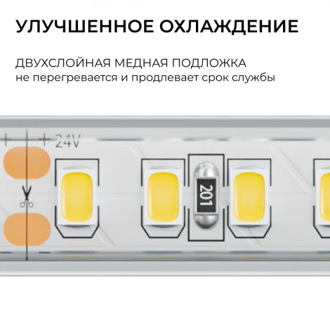 Светодиодная лента 24В 5м Apeyron 00-448