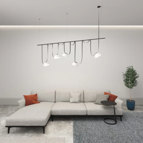 Трековый светильник 48V Denkirs Belty Flow DK5561-WH+BK (LED)