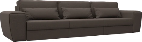 Диван прямой Лига-008 Long (Коричневый/Рогожка) Лига Диванов арт.122643
