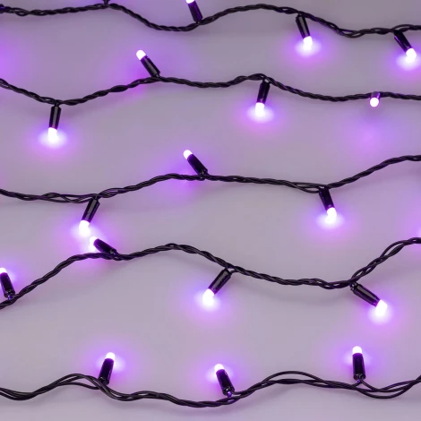 Светодиодная гирлянда ARD-STRING-CLASSIC-10000-BLACK-100LED-MILK-SYNC RGB (230V, 6.5W, RF ПДУ, 1000) (Ardecoled, IP65) 064845