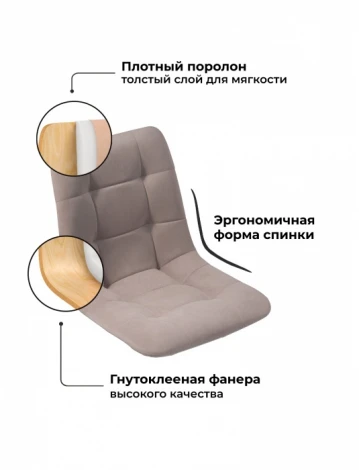 Обеденный стул Notta Чилли Симпл (Металл, Велюр/Черный) арт.589972