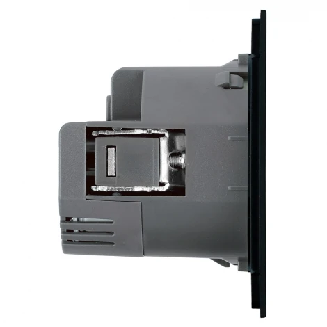 Розетка 1-местная з/ш с/з 16А + USB + Type C (механизм) 250В 20W RST16-3119-05 черный бархат Stekker Мия 50452