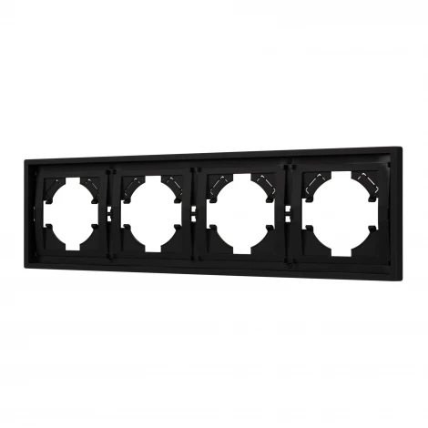 Рамка пластиковая FRM-TENDO-SFPL-4-BK (Arlight, Матовый черный) 054654