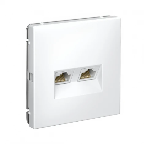 Розетка Ethernet RJ-45 двойная (белый) Systeme Electric GAL000185