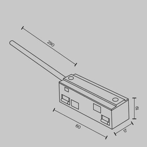 Ввод питания белый (магнитный) Maytoni Accessories for tracks Exility TRA034B-42B-1 (48V)