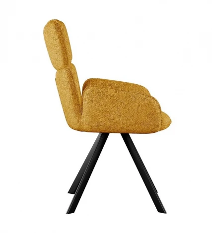 Стул DikLine 501 поворотный NS Gold горчица, ножки черные 00-00084771