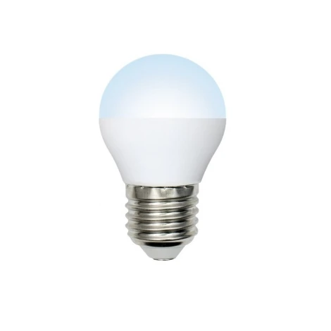 Лампочка светодиодная шар белая E27 7W 4000K Volpe LED-G45-7W/NW/E27/FR/NR