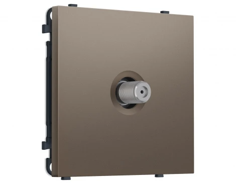 Комплект механизма ТВ-розетки SAT (Темная бронза матовый) Ambrella Volt QUANT PRO MS643050