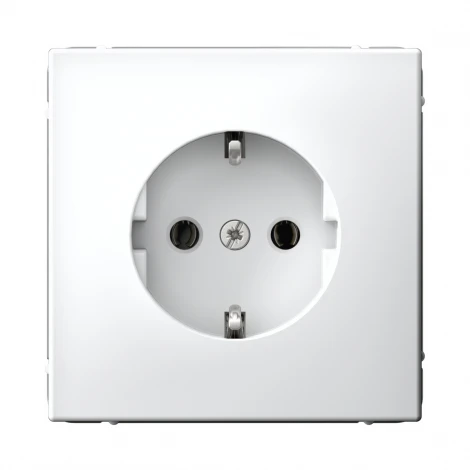 Розетка с заземлением (белый) Systeme Electric GAL000143S