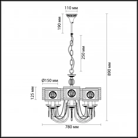 Подвесная люстра Odeon Light Talia 3268/8