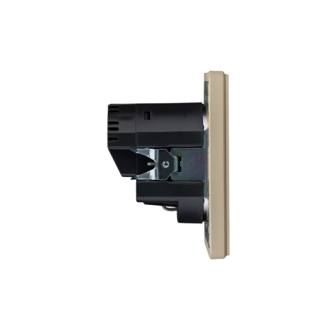 Розетка 1-ая с/з с/у з/ш 16А с USB A+C быстрой зарядки 5В/3А шелк Kranz Round KR-78-0704-7