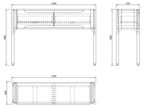 77IP-GD007-KONS/1 Консоль Гримальди (Grimaldi) светлая 120*33*80см Garda Decor