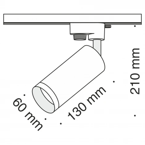 Трековый светильник Focus Unity GU10 50Вт (однофазный) Maytoni Technical TR004-1-GU10-MG (220V, круглые)