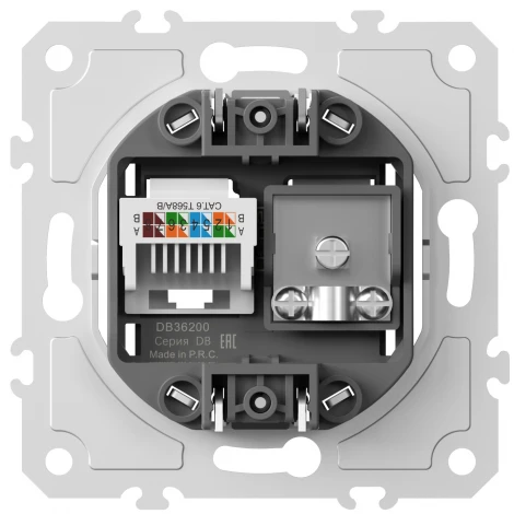 Механизм ТВ-розетки + Ethernet RJ-45 Donel DB DB36200