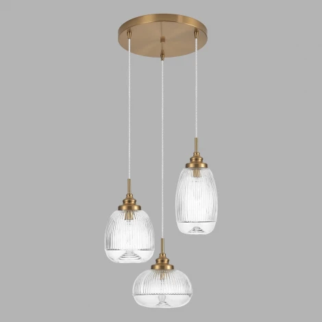 Подвесной светильник Lumion Dea 8439/3 латунь/прозрачный металл/стекло E14 3*40W 220V
