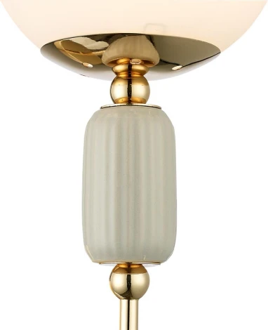 Бра Lumion Vivien 6580/1W французское золото, серый/белый металл, керамика/стекло E14 1*40W 220V