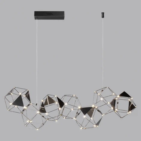 Подвесная люстра Odeon Light Trellis 5087/32L черный хром/металл LED 32W 4000K 1900Лм (220V, на тросе)