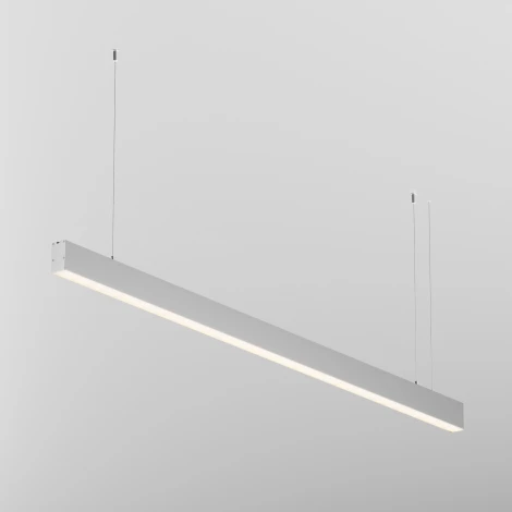 Подвесной светильник линейный светодиодный Maytoni Technical LL312037 3000K 35x67 серебро 1,5 м
