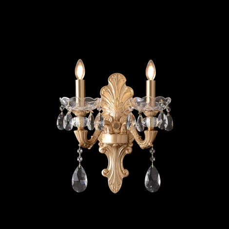 Бра Crystal Lux ELIZABETH AP2 BRASS