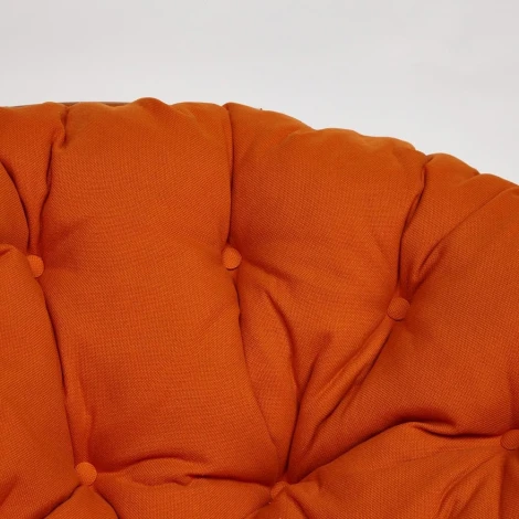 Кресло PAPASAN/ПАПАСАН 23/01 W /с подушкой/ диаметр подушки 122см, 115х101х104см, коньячный, ткань оранжевый, с 23 Tetchair 13735