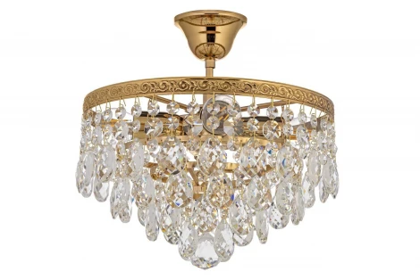 Потолочная люстра на штанге Arti Lampadari Castellana E 1.3.30.608 G (220V, хрусталь, круглые)