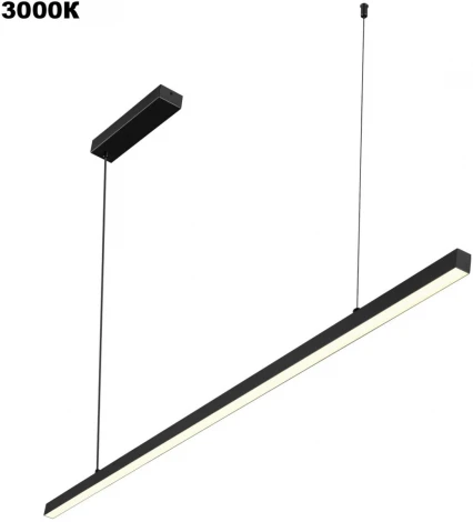 Подвесной линейный светильник светодиодный диммируемый Novotech Sotto 359442 черный LED 48W 220V (Умный дом, Алиса, голосое управление) (регулировка яркости, на тросе)