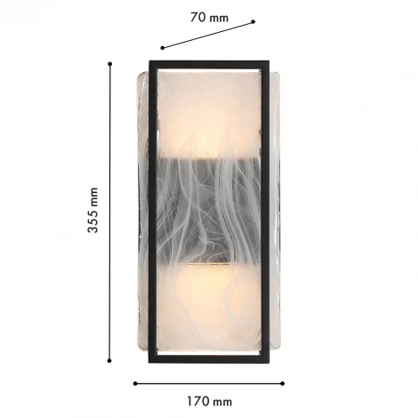 Настенный уличный светильник Favourite Powder 4825-2W 2xLEDx8W 3000K IP65
