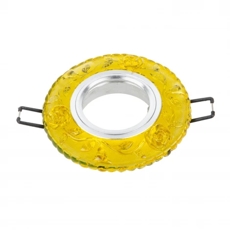 Встраиваемый точечный светильник Fametto Luciole DLS-L150 GU5.3 GLASSY/YELLOW (220V, круглые, розы)