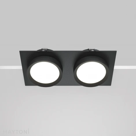 Встраиваемый светильник Hoop GX53 2x15W Maytoni DL086-02-GX53-SQ-B (220V)