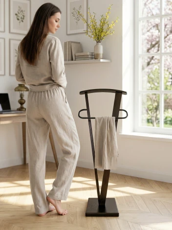 Вешалка костюмная ГАЛАНТ 344 черный/темно-коричневый Mebelik 009948