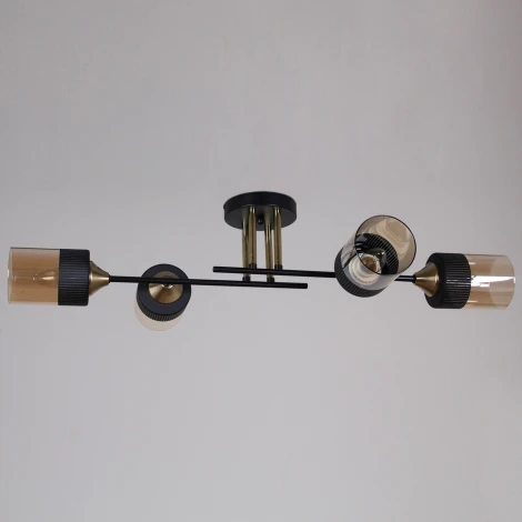 Подвесная люстра на штанге Reluce 48460-0.3-04 BK+COPPER