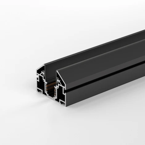 Шинопровод магнитный в натяжной потолок с декоративными вставками (черный) 3 метра 48V Elektrostandard Slim Magnetic 85242/00