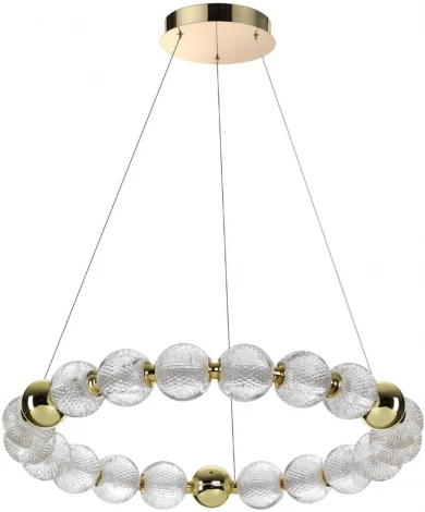 Подвесной светильник Odeon Light Crystal 5008/60L золотой/металл/акрил LED 60W 4000K 5058лм (220V, на тросе, шарики, бусы)