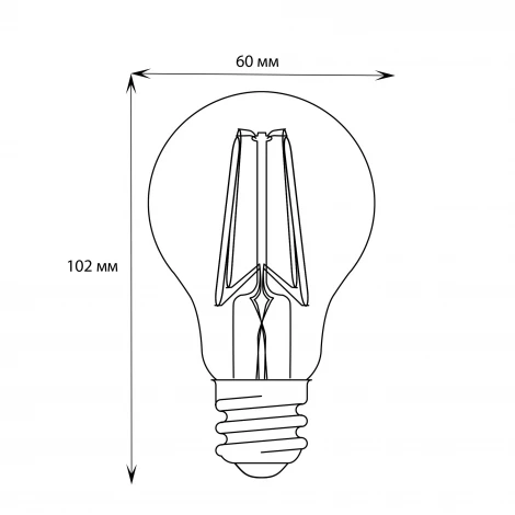 Лампочка светодиодная шар прозрачная E27 7W 3000K Uniel LED-A60-7W/WW/E27/CL/DIM GLA01TR