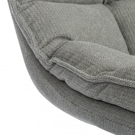 Кресло лаунж Reflex/Рефлекс с пуфом велюр/букле (HYP), светло-серый Tetchair 25506